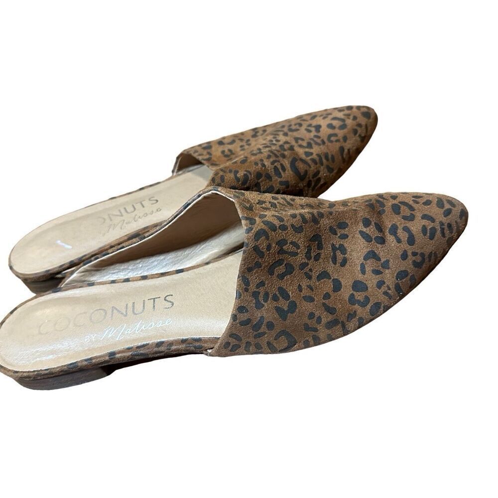ANTHROPOLOGIE COCONUTS by MATISSE Animal-Printed Flats Sz 9 brown black leopard